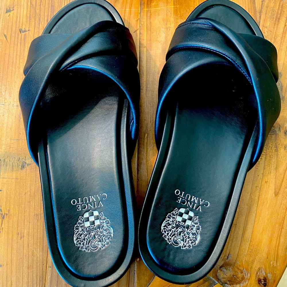 Vince Camuto Women’s Leather Slides